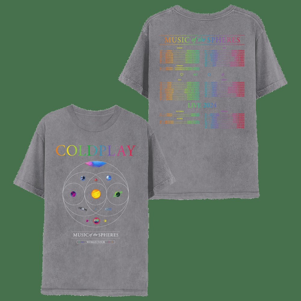 Coldplay Music Of The Spheres World Tour 2024 Shirt Must Have Band Gift For Fans This Year