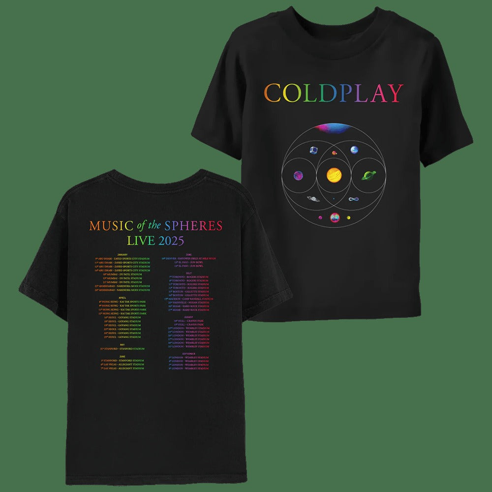 Coldplay Tour 2025 Shirt Music Of The Spheres Gift For Men Who Love Bands And Festivals
