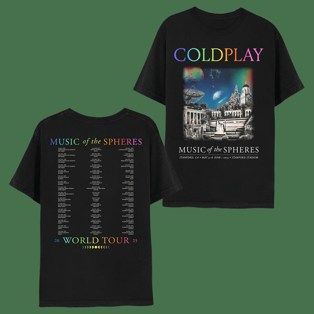 Coldplay Tour 2025 T Shirt Cool Modern Design Great Music Gift For Boyfriend This Season