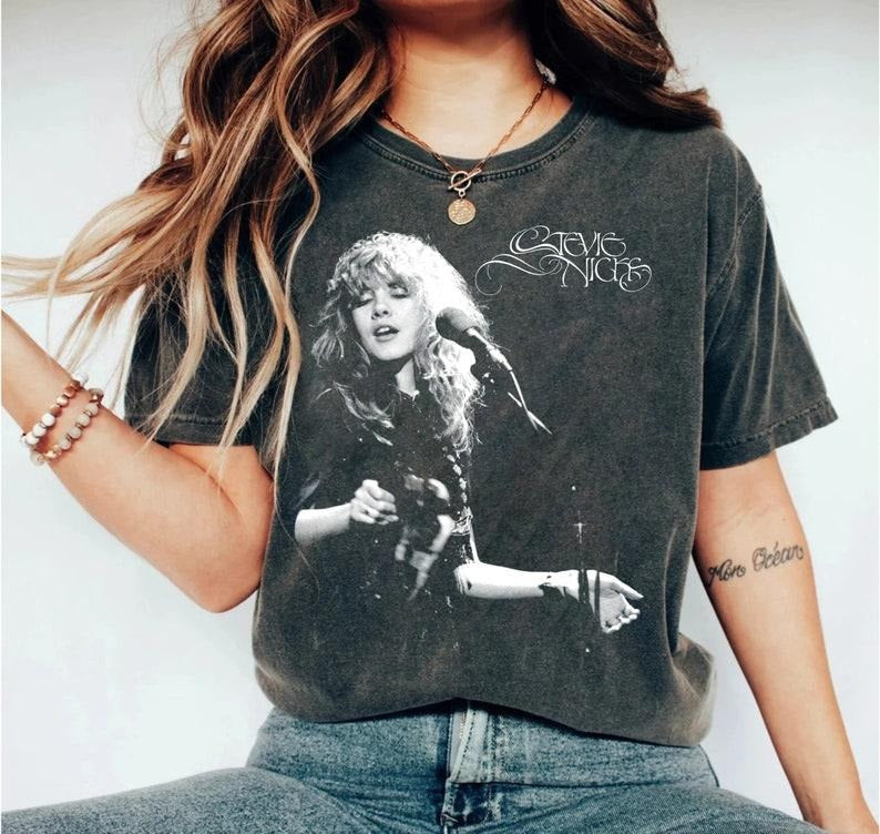 Comfort Color Stevie Tour Graphic Tshirt, Stevie Shirt, Fleetwood Mac Music Tour 90's Style Shirt Gift For Men Women Unisex Shirt