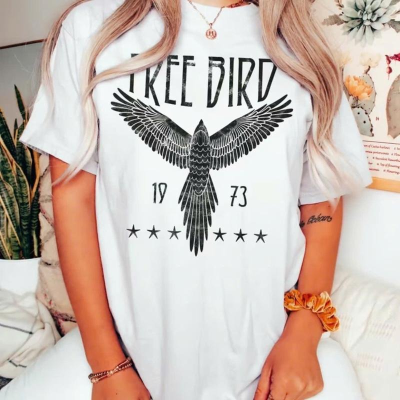 Comfort Colors - Free Bird Shirt | Boho TShirt | Eagle Shirt | Thunderbird Shirt | Retro Music graphic tee | Vintage Inspired women Shirt