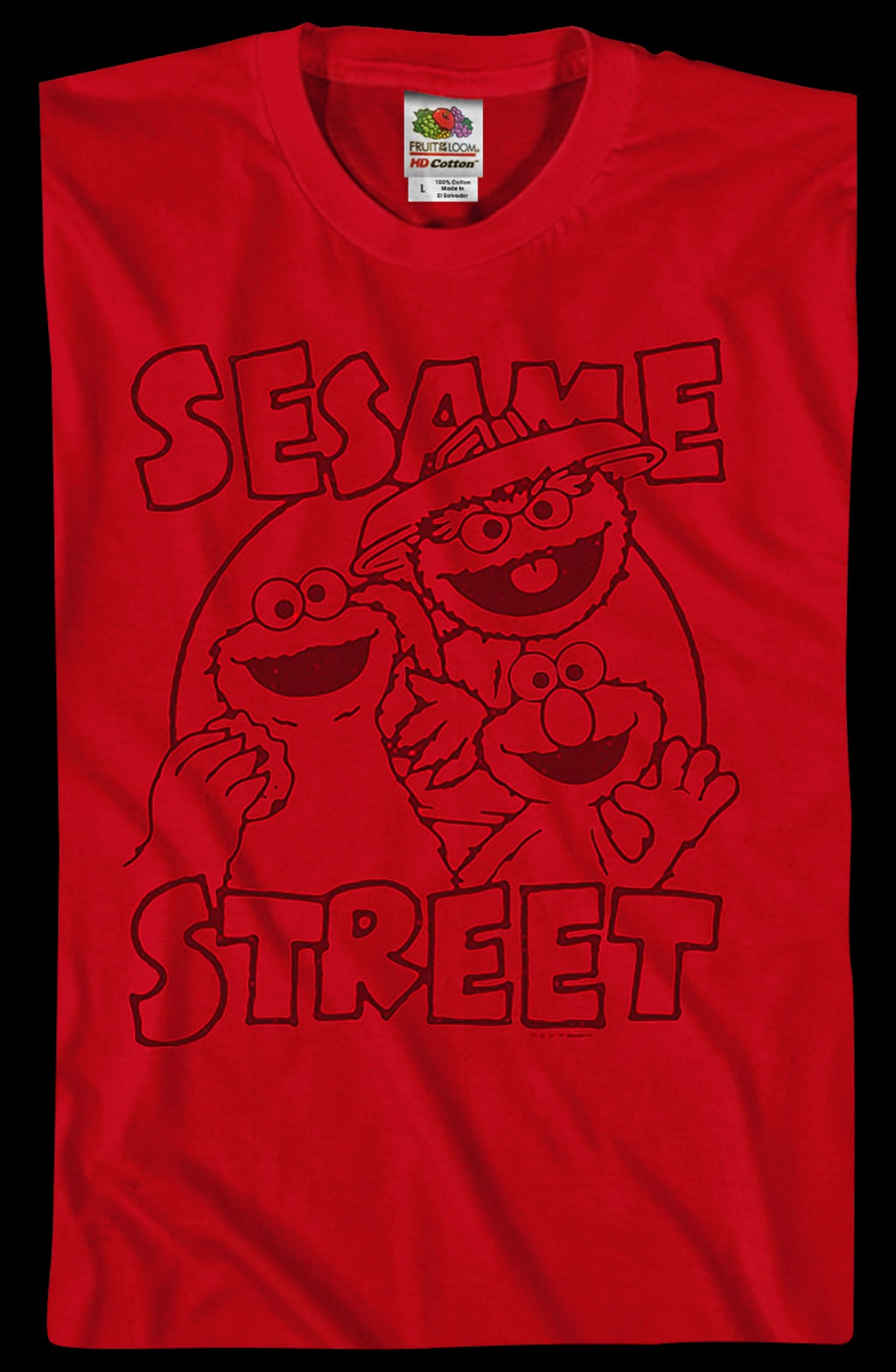 Cookie Monster Oscar The Grouch Elmo Sesame Street T-Shirt