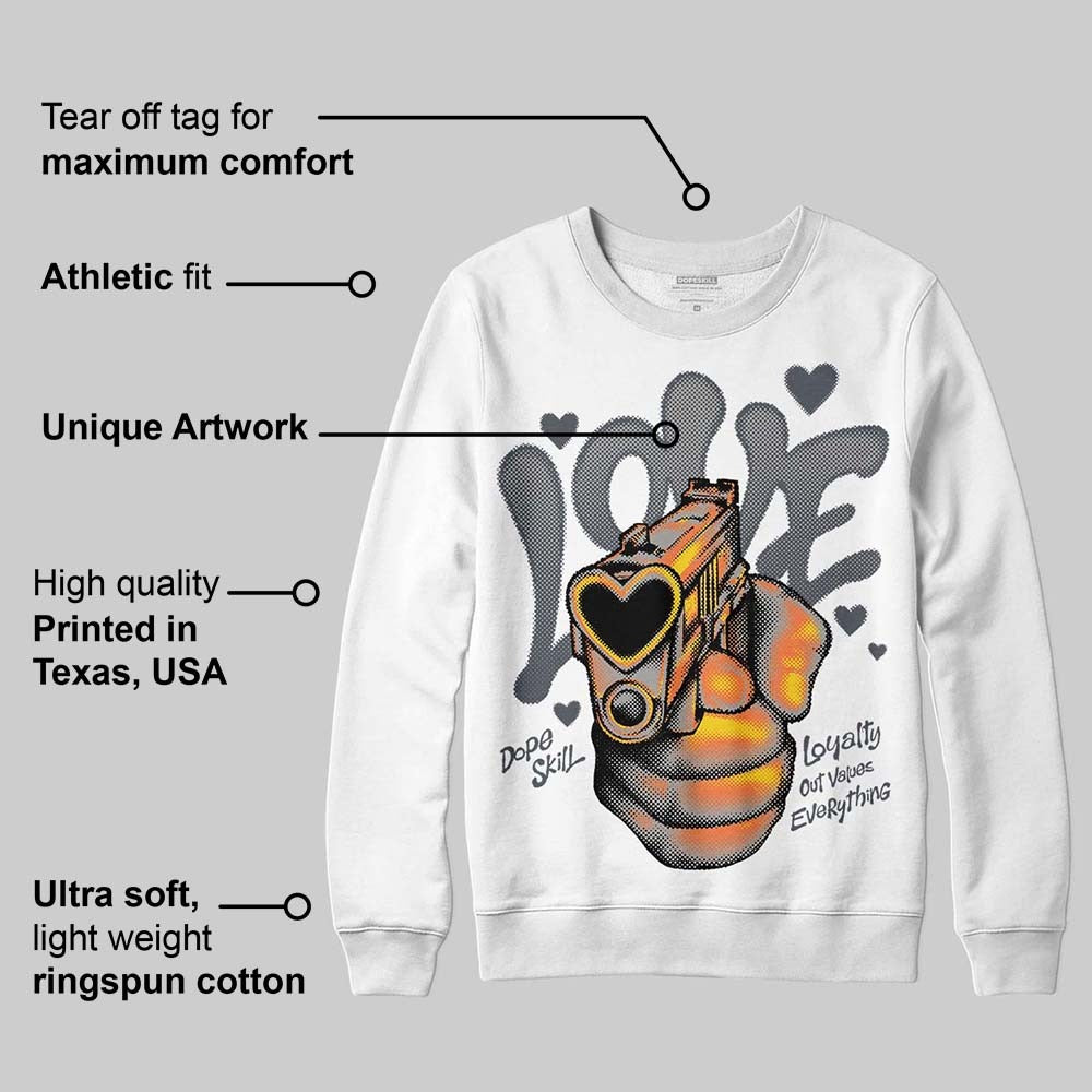 Cool Grey 11s DopeSkill Sweatshirt Love Shot Graphic