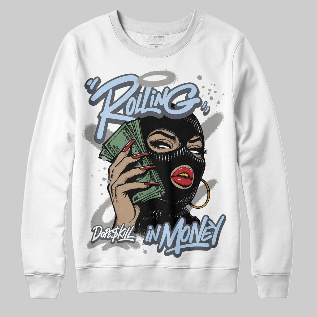 Cool Grey 11s DopeSkill Sweatshirt Rolling in Money Graphic