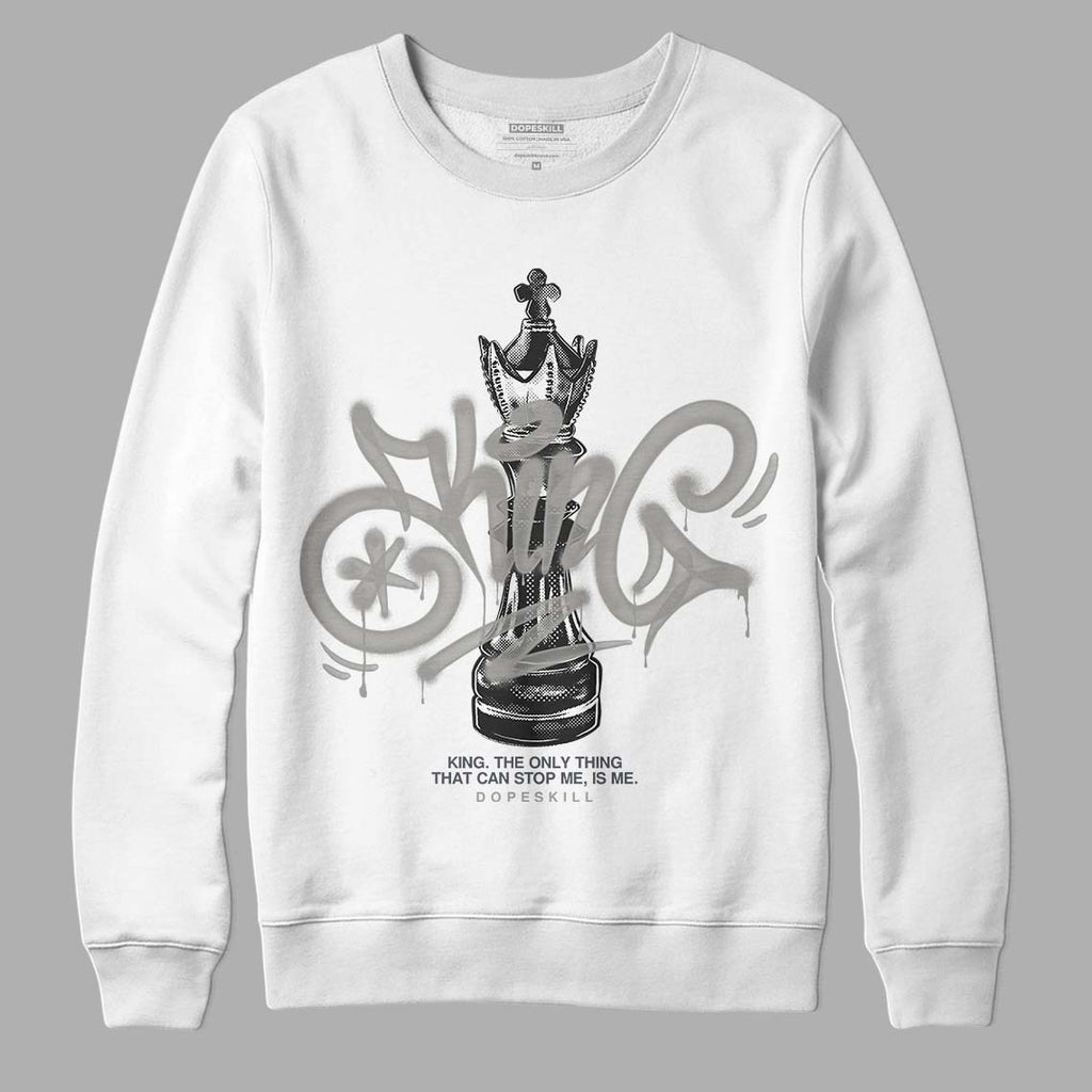 Cool Grey 6s DopeSkill Sweatshirt King Chess Graphic