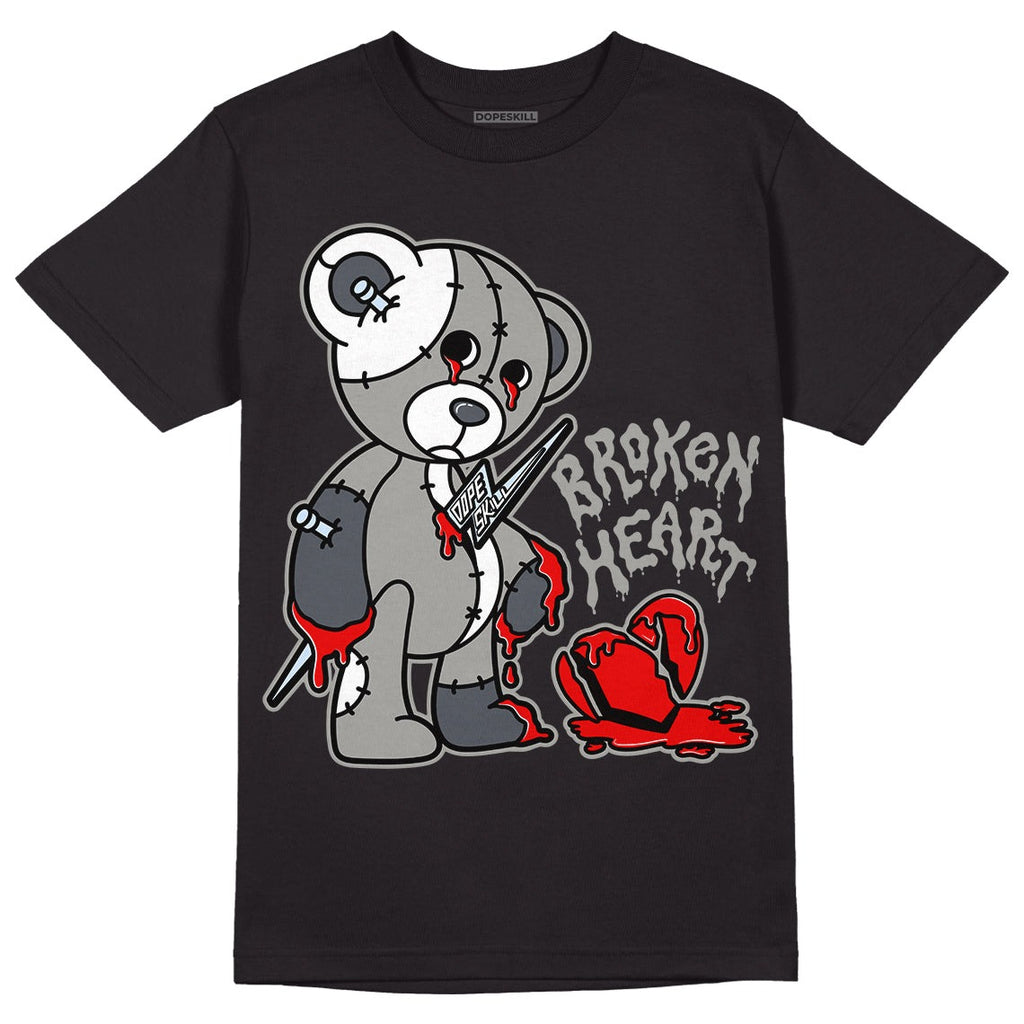 Cool Grey 6s DopeSkill T-Shirt Broken Heart Graphic