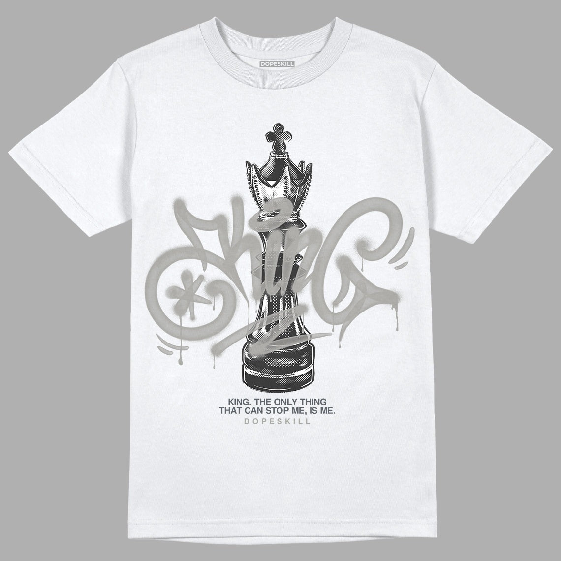 Cool Grey 6s DopeSkill T-Shirt King Chess Graphic