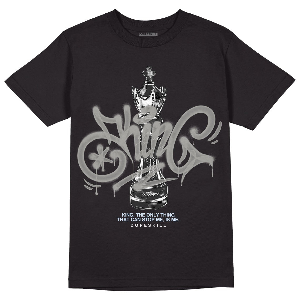 Cool Grey 6s DopeSkill T-Shirt King Chess Graphic