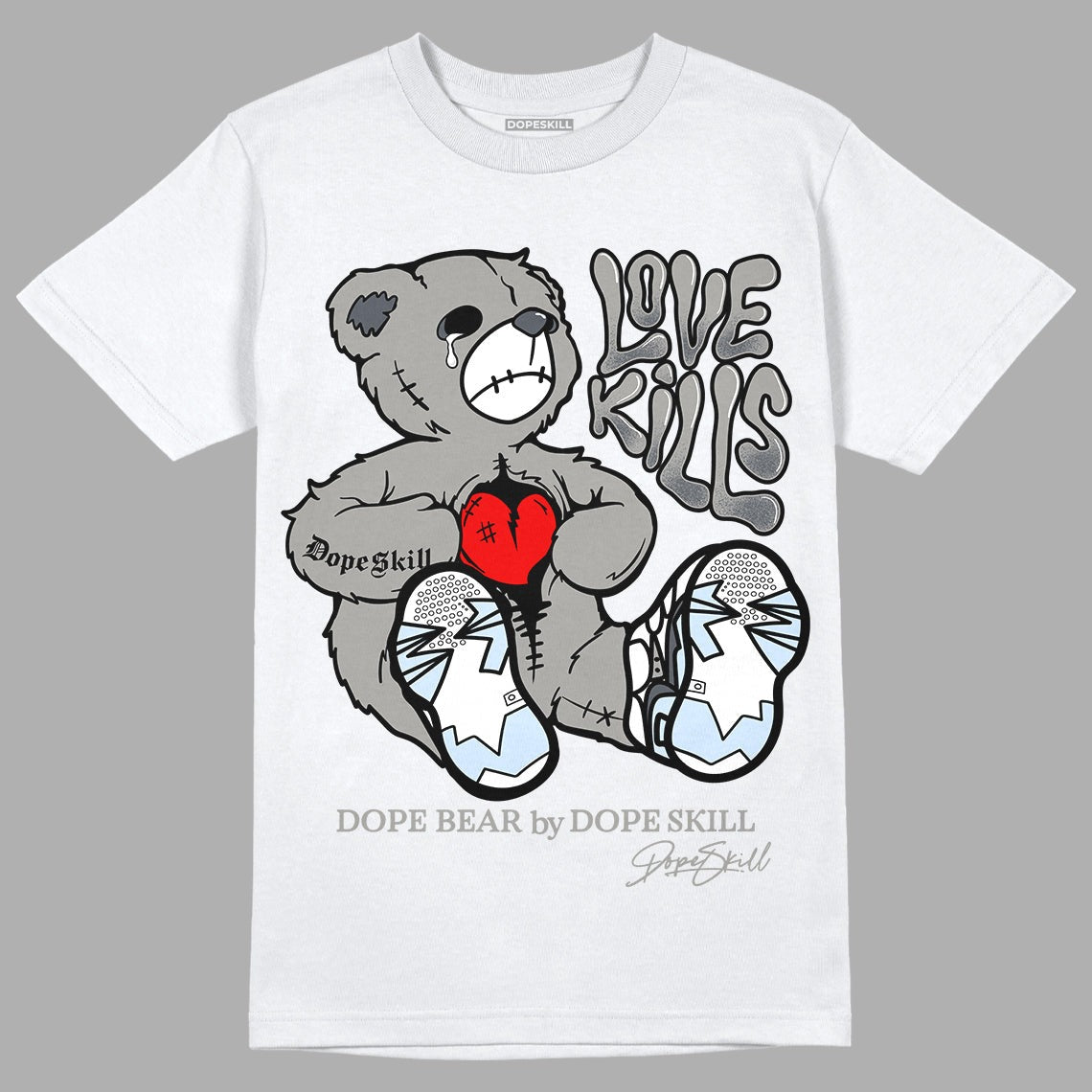 Cool Grey 6s DopeSkill T-Shirt Love Kills Graphic