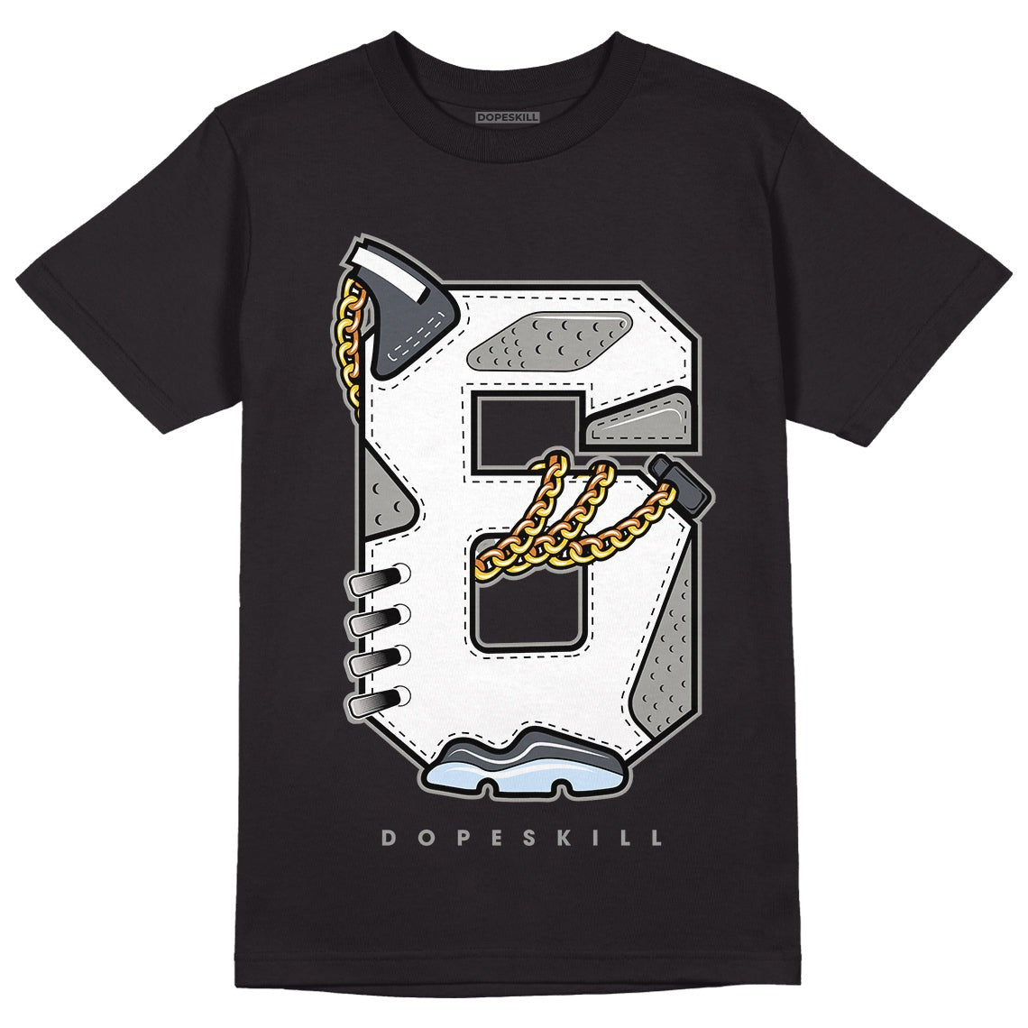 Cool Grey 6s DopeSkill T-Shirt Number No.6 Graphic