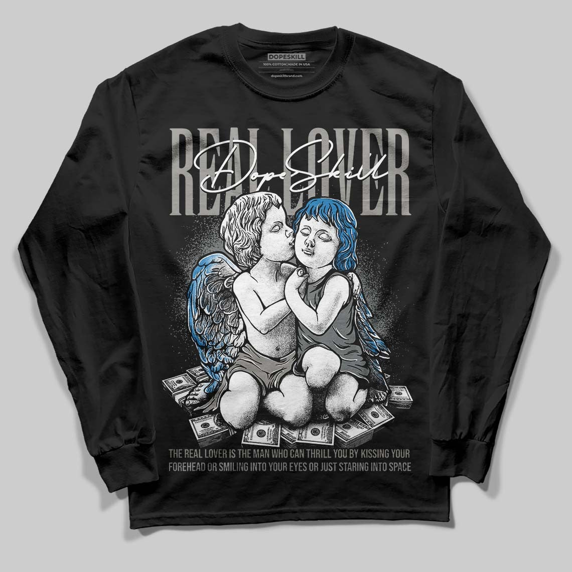 Cool Grey 9s DopeSkill Long Sleeve T-Shirt Real Lover Graphic