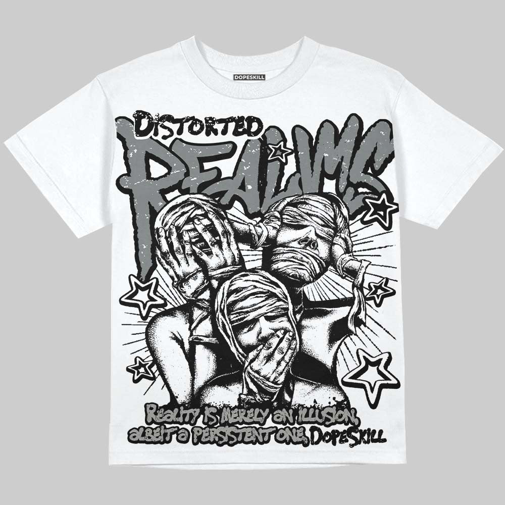 Cool Grey 9s DopeSkill Oversize Print T-Shirt Distorted Realms Graphic