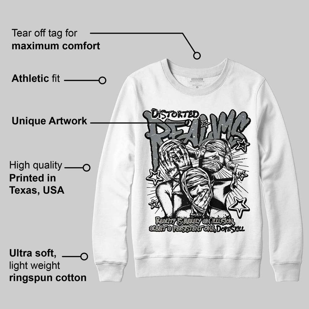 Cool Grey 9s DopeSkill Sweatshirt Distorted Realms Graphic