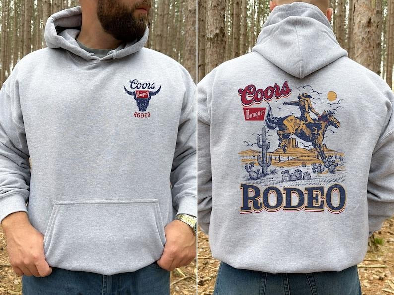Coors Banquet Rodeo Hoodie, Coors Sweatshirt, Gift Ideas for him, Sweatshirts for him, Country Western Sweatshirt, Holiday Sweatshirt, Tour Shirt 2024