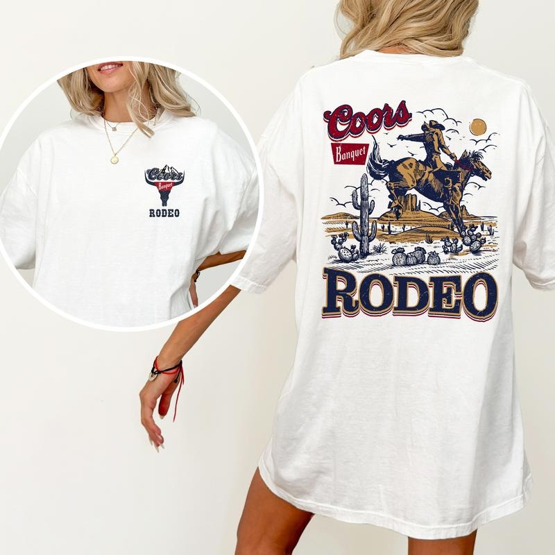 Coors Banquet Rodeo T-Shirt, Coors Tee, Gifts For Him, Beer Shirt For Him, Country Western Tshirt, Vintage Drop Shoulder Shirt, Unisex Trendy Styles