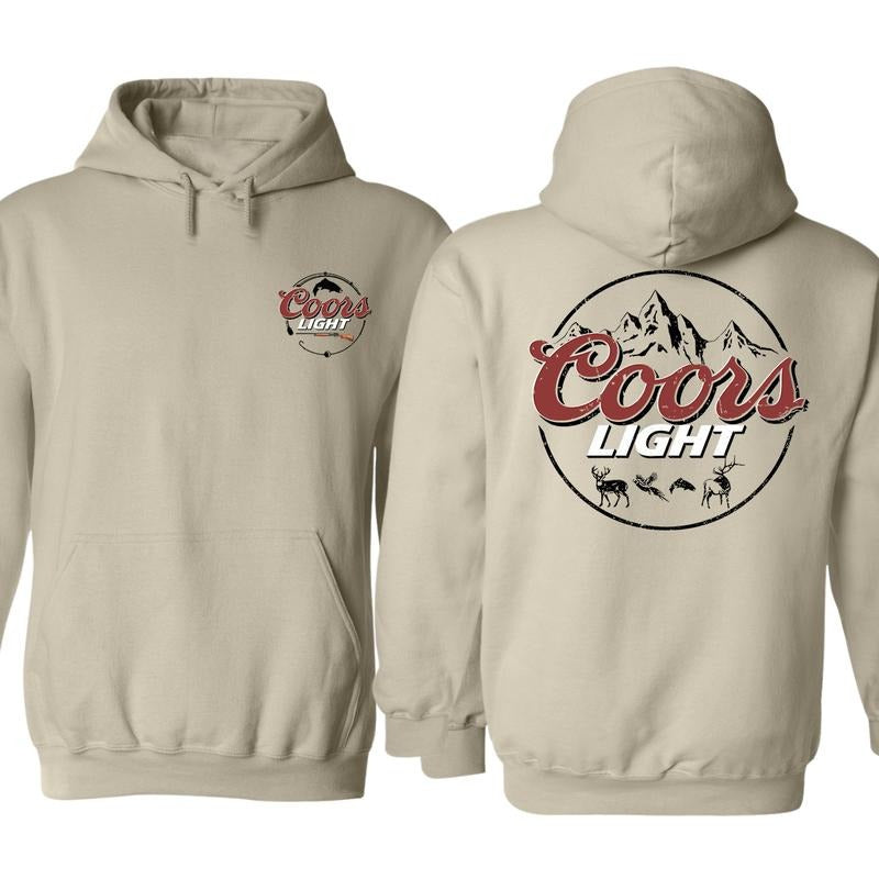 Coors Light Hunting Hoodie Sweatshirt, Coors Light Hunting Shirt, Menswear Sweaters Tops Pullover Human Casual Long Sleeve, Graphic Tees For Women And Men - Gifts For All