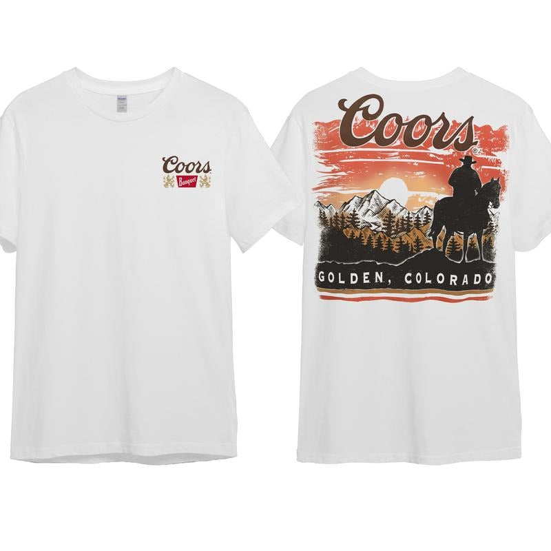 Coors Sunset in Golden Colorado Hoodie, Soft Cotton Crewneck Unisex Pull Over Hoodie Sweatshirt T-Shirt for Men and Women, Gift for Him or Her