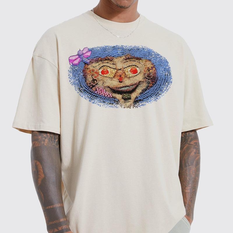 Coraline Garden Face Scary T-Shirt, Horror Coraline movies, Horror Character Shirt, Halloween Crewneck Sweatshirt Cotton Womenswear