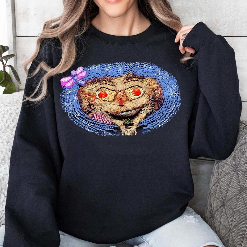 Coraline Garden Face Scary T-Shirt, Horror Coraline movies, Horror Character Shirt, Halloween Crewneck Sweatshirt Cotton Womenswear