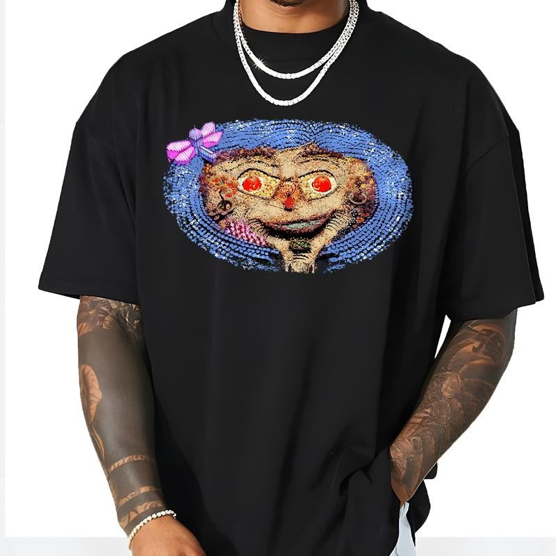 Coraline Garden Face Scary T-Shirt, Horror Coraline movies, Horror Character Shirt, Halloween Crewneck Sweatshirt Cotton Womenswear