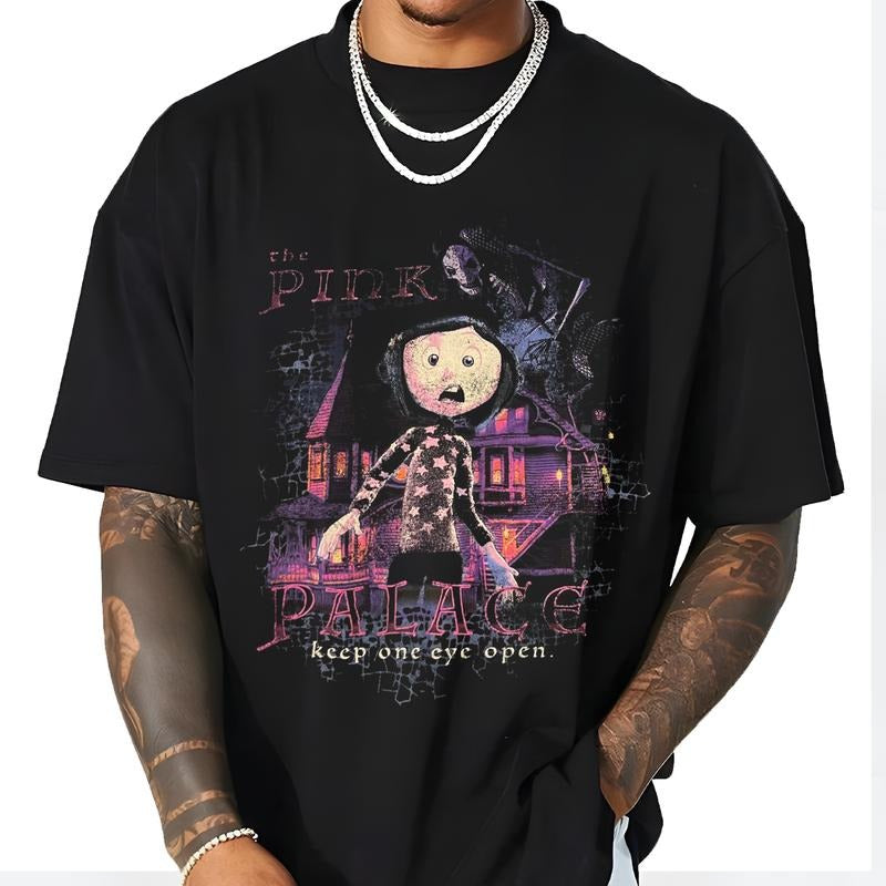 Coraline Keep One Eye Open Sweatshirt, Coraline Pink Palace Shirt, Coraline Horror Movies, Coraline Sweatshirt Hoodie, Halloween Movies, Christmas Gif