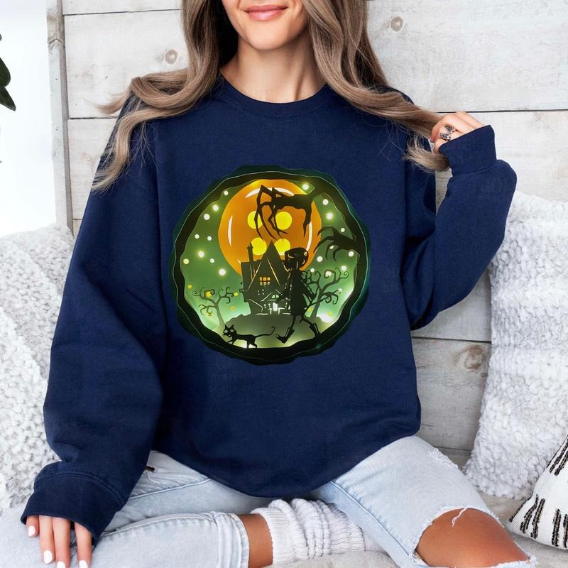 Coraline Moon Button Shirt, Horror Coraline movies, Horror Character Shirt, Halloween Crewneck Sweatshirt