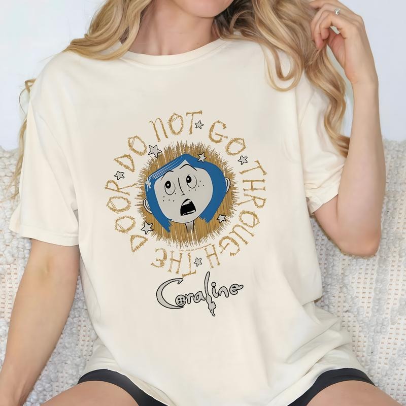 Coraline The Door Do Not Thought T-Shirt, Horror Coraline movies, Horror Character Shirt, Halloween Crewneck Sweatshirt