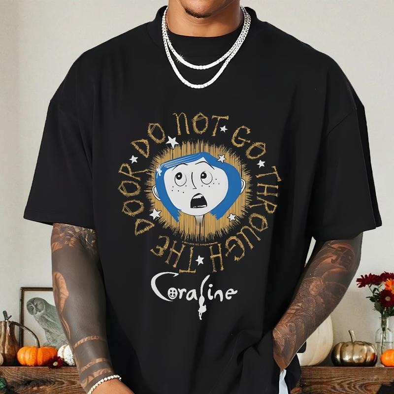 Coraline The Door Do Not Thought T-Shirt, Horror Coraline movies, Horror Character Shirt, Halloween Crewneck Sweatshirt