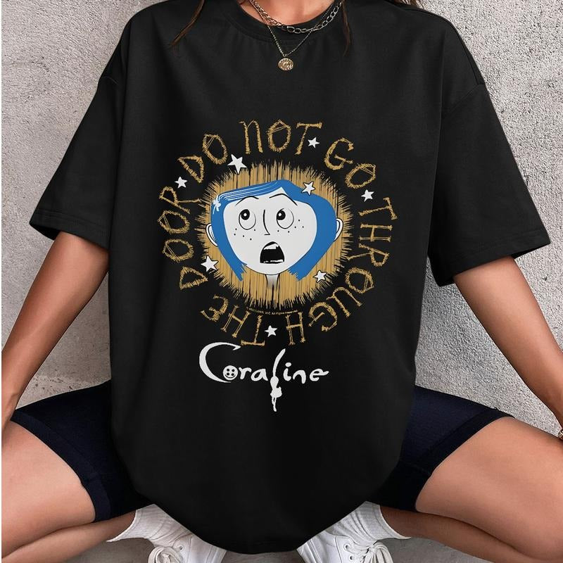 Coraline The Door Do Not Thought T-Shirt, Horror Coraline movies, Horror Character Shirt, Halloween Crewneck Sweatshirt