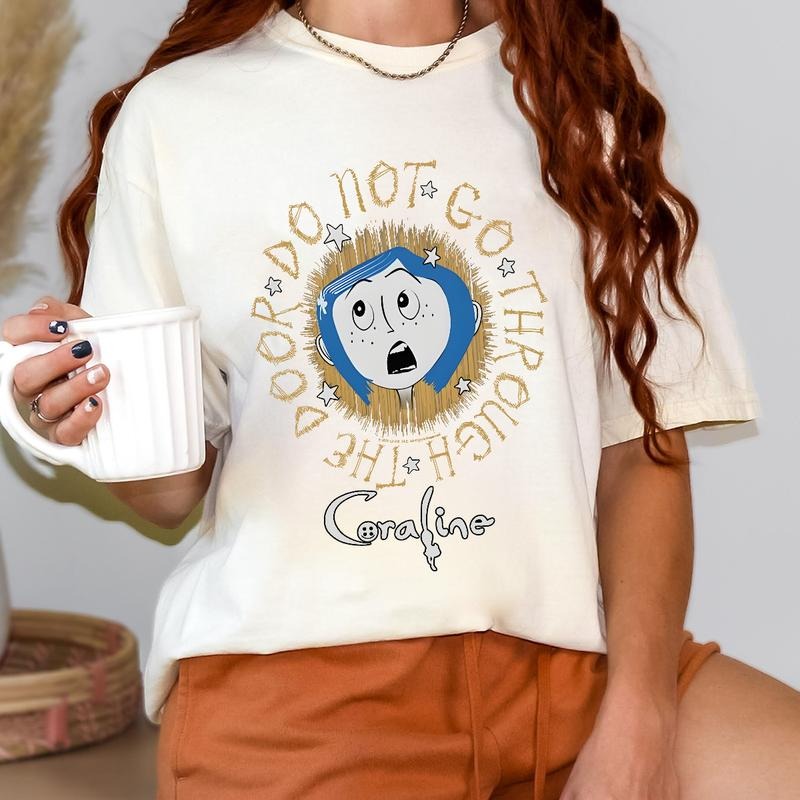 Coraline The Door Do Not Thought T-Shirt, Horror Coraline movies, Horror Character Shirt, Halloween Crewneck Sweatshirt
