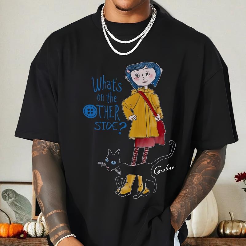 Coraline What's on the Other Side Shirt, Horror Corline movies, Horror Character Shirt, Halloween Crewneck Sweatshirt
