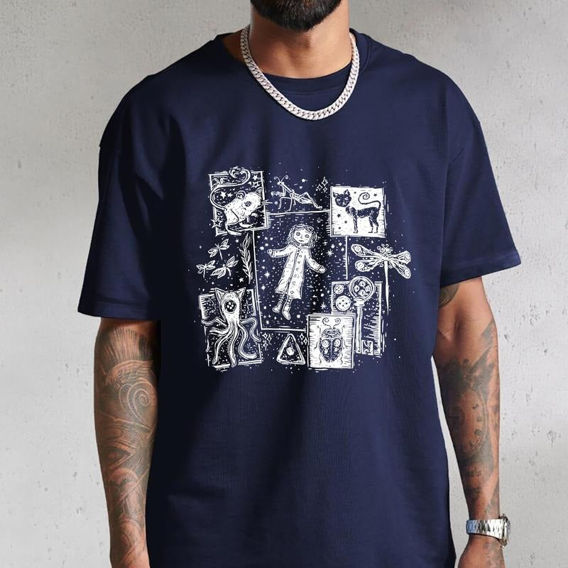 Coraline movies shirt, famous horror movies tshirt , Horror Movies Shirt, Horror Character Shirt, Halloween Crewneck Sweatshirt