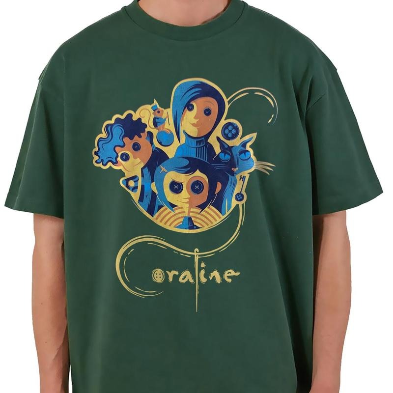 Coraline with Black Cat Another Mom, Another Wybie , Coraline horror movies tshirt, Horror Character Shirt, Halloween Crewneck Sweatshirt