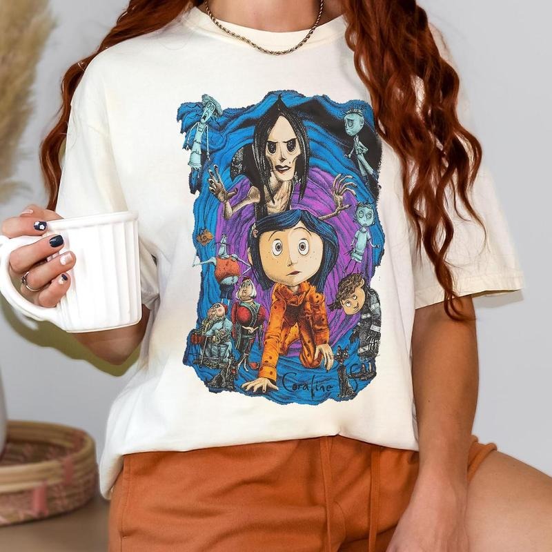 Corraline In Another Place Shirt, Horror Corraline movies, Horror Character Shirt, Halloween Crewneck Sweatshirt
