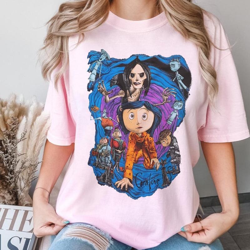 Corraline In Another Place Shirt, Horror Corraline movies, Horror Character Shirt, Halloween Crewneck Sweatshirt