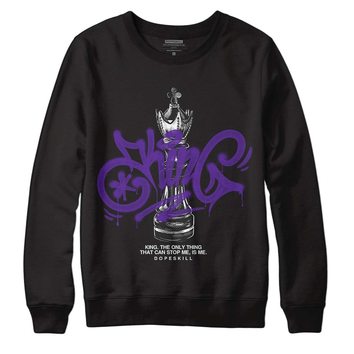 Court Purple 13s DopeSkill Sweatshirt King Chess Graphic