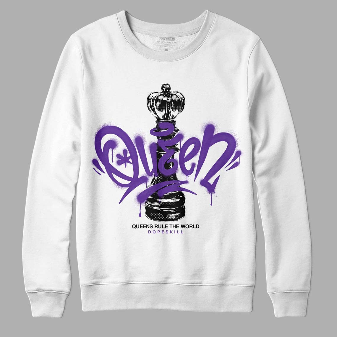 Court Purple 13s DopeSkill Sweatshirt Queen Chess Graphic