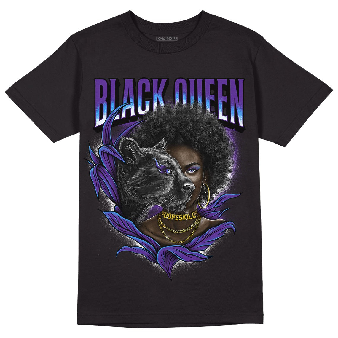 Court Purple 13s DopeSkill T-Shirt New Black Queen Graphic