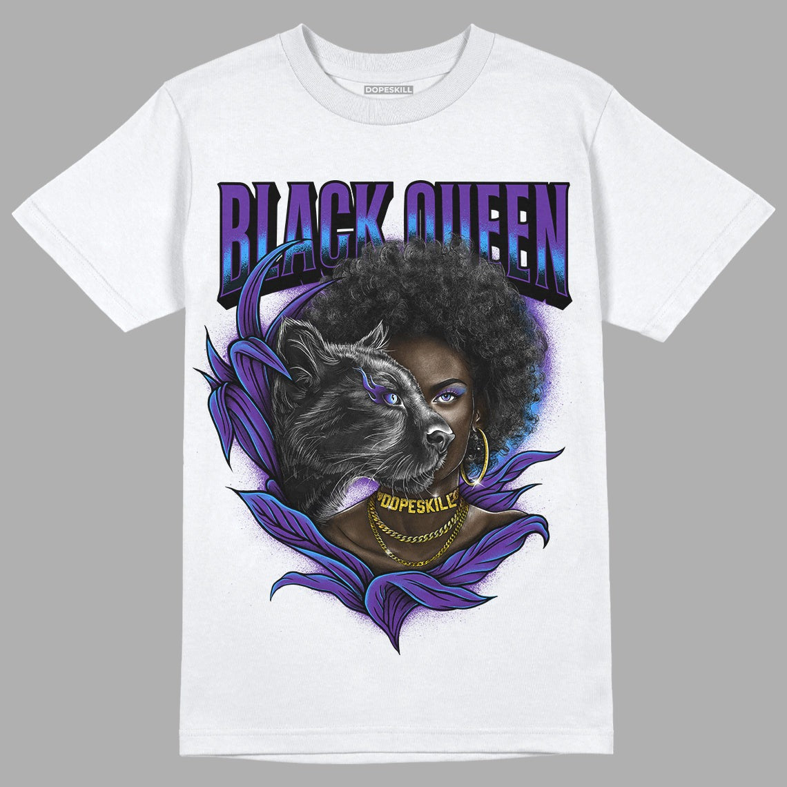 Court Purple 13s DopeSkill T-Shirt New Black Queen Graphic