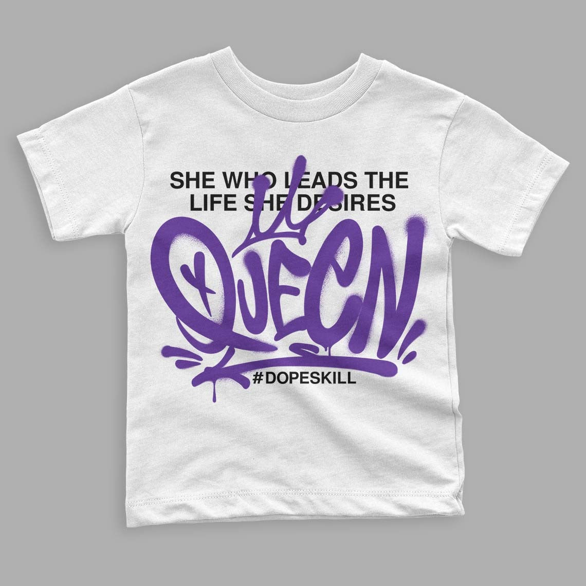 Court Purple 13s DopeSkill Toddler Kids T-shirt Queen Graphic