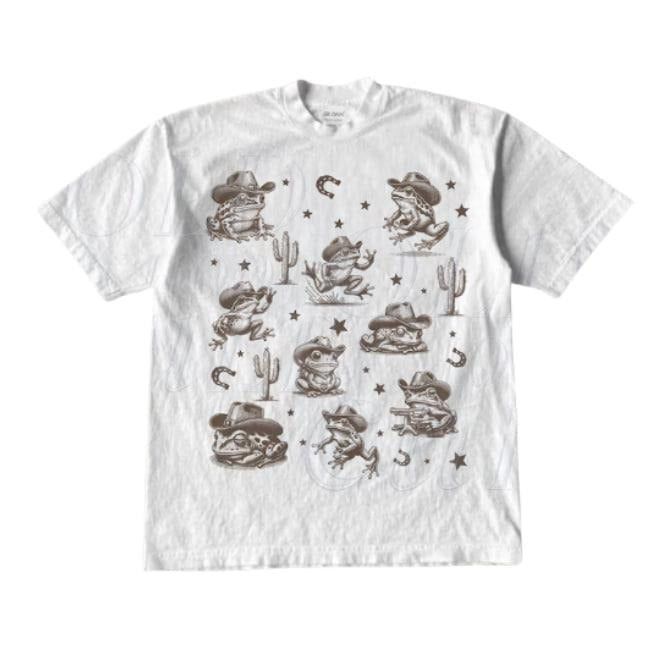 Cowboy Frogs Western Cowboy Vintage T-Shirt, Retro 90s Frog Cowgirl Desert Shirt, Funny Ranch FrogT Shirt, Unisex Fun Tee, Toad Lovers Gift. Menswear