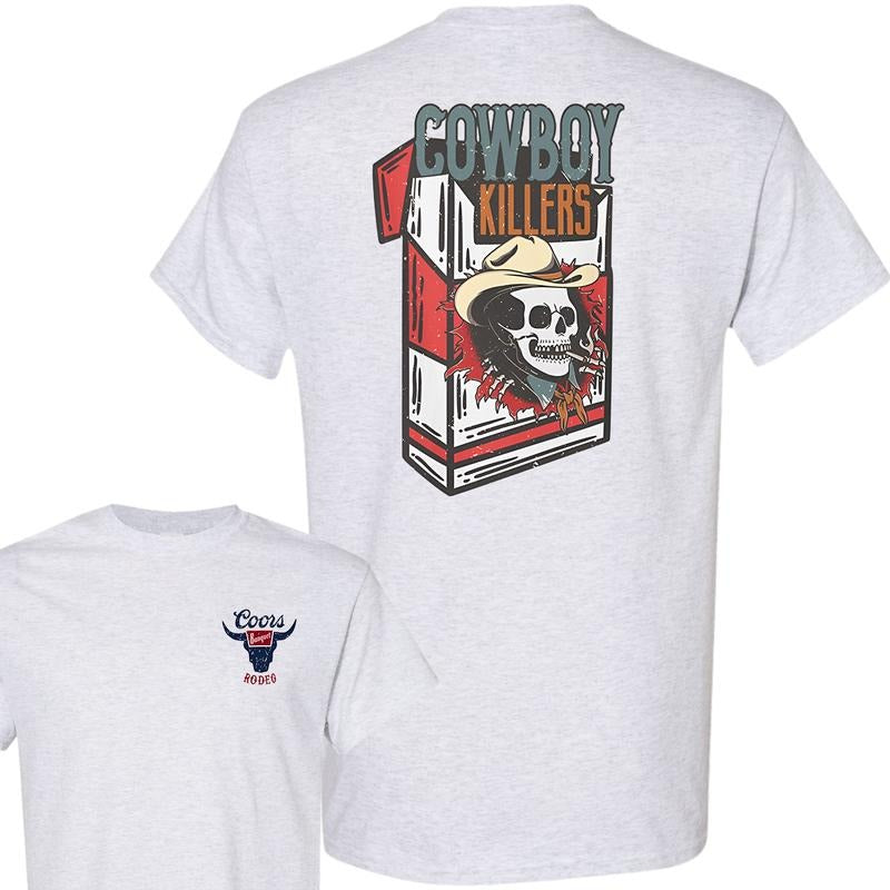 Cowboy Killer Coors Banquet Rodeo Front and Back Print T-Shirt, Full Color T-Shirt, Unisex T-Shirt, For Men, For Women style 001
