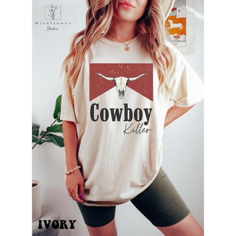 Cowboy Killer Shirt, Rodeo Shirt, Western Graphic Tee, Oversized Graphic, gift for woman, man  T-shirt, sweater  Hoodie