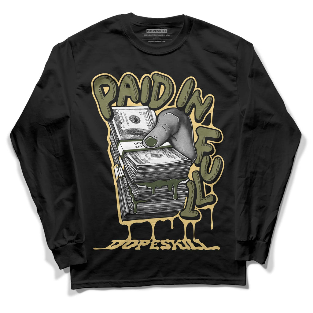 Craft Olive 4s DopeSkill Long Sleeve T-Shirt Paid In Full Graphic