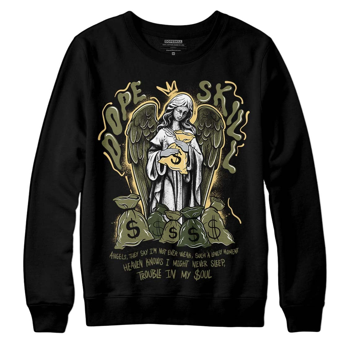 Craft Olive 4s DopeSkill Sweatshirt Angels Graphic