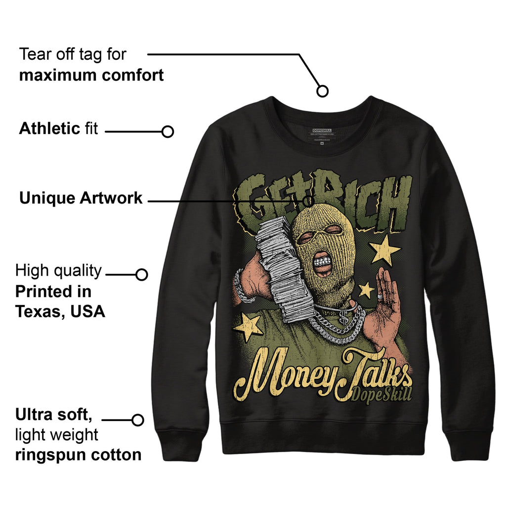 Craft Olive 4s DopeSkill Sweatshirt Get Rich Graphic