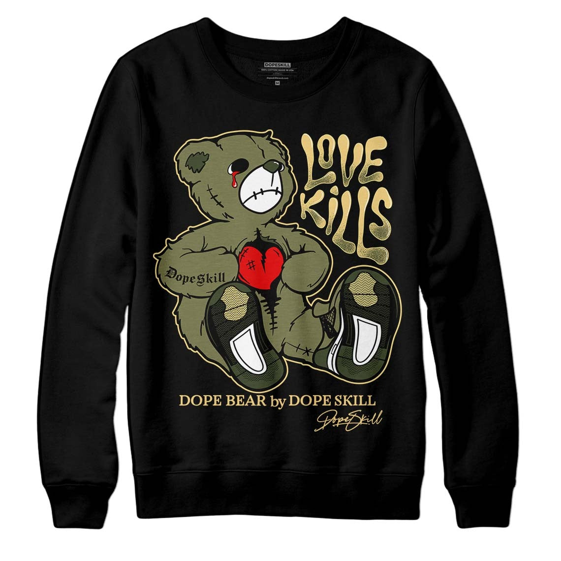Craft Olive 4s DopeSkill Sweatshirt Love Kills Graphic