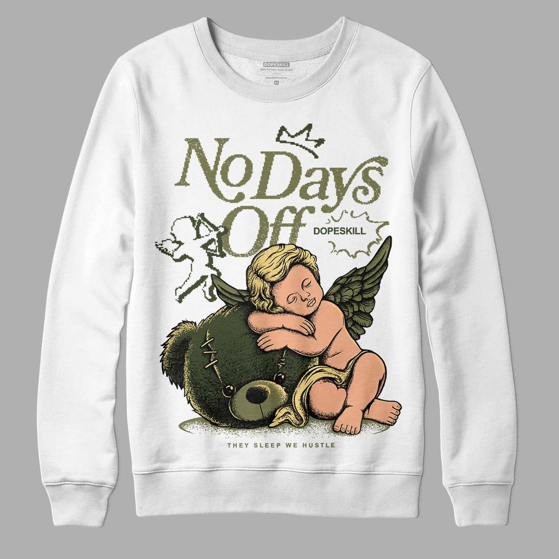 Craft Olive 4s DopeSkill Sweatshirt New No Days Off Graphic