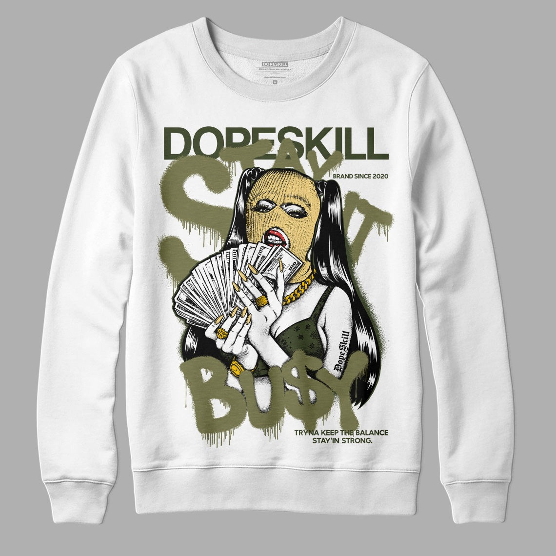 Craft Olive 4s DopeSkill Sweatshirt Stay It Busy Graphic