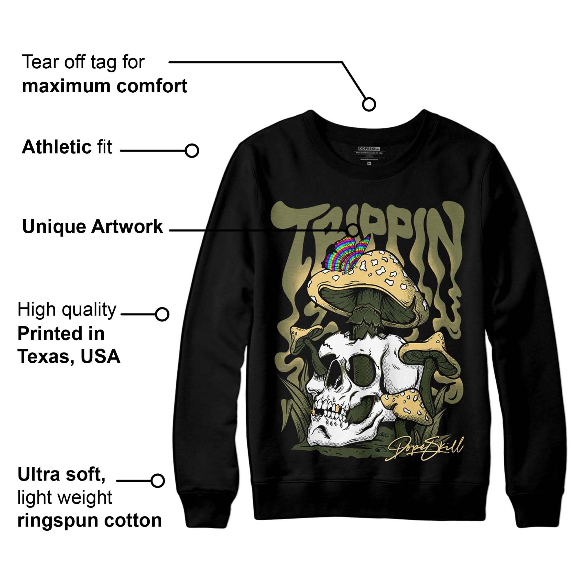 Craft Olive 4s DopeSkill Sweatshirt Trippin Graphic